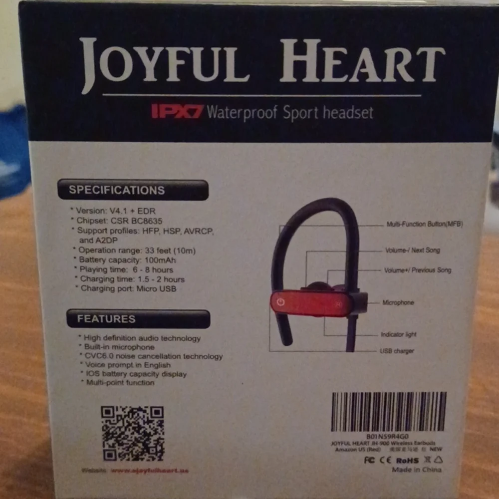 Joyful Heart Wireless Sport Headset